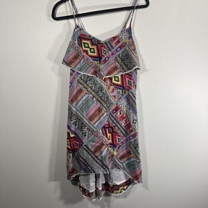 Billabong Southwestern Boho Aztec Patchwork‎ Trapeze Dress Women's Medium